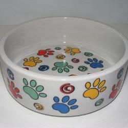 Dog Bowl Paw Print